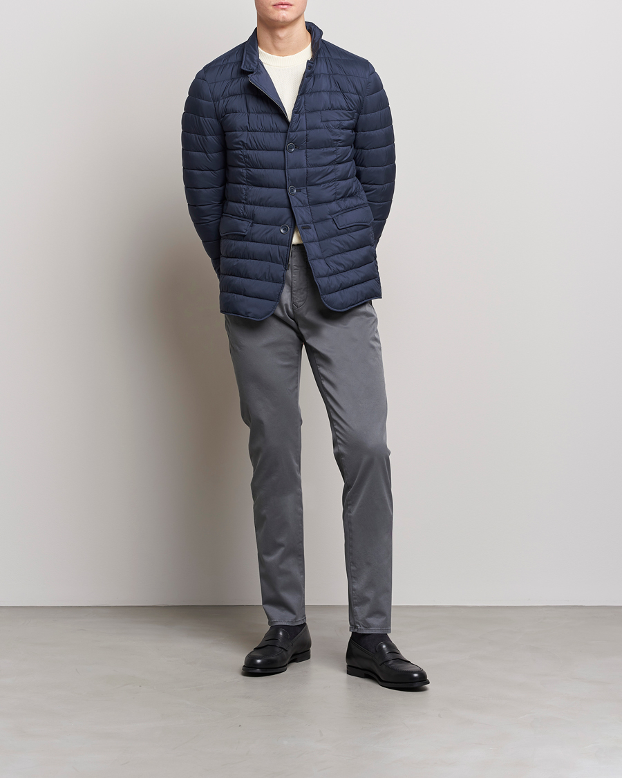 Heren | Broeken | Incotex | Slim Fit Garment Dyed Slacks Dark Grey