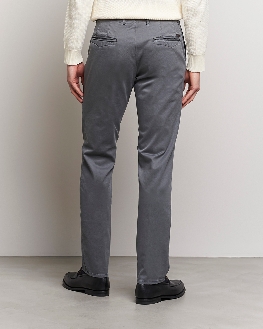 Heren | Broeken | Incotex | Slim Fit Garment Dyed Slacks Dark Grey