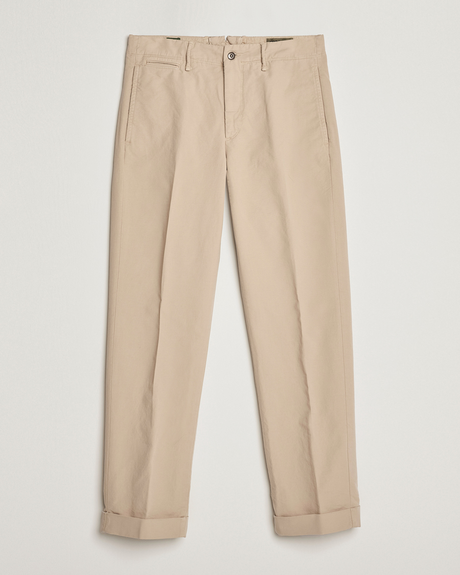 Heren | Broeken | Incotex | Regular Fit Cotton Stretch Slacks Beige