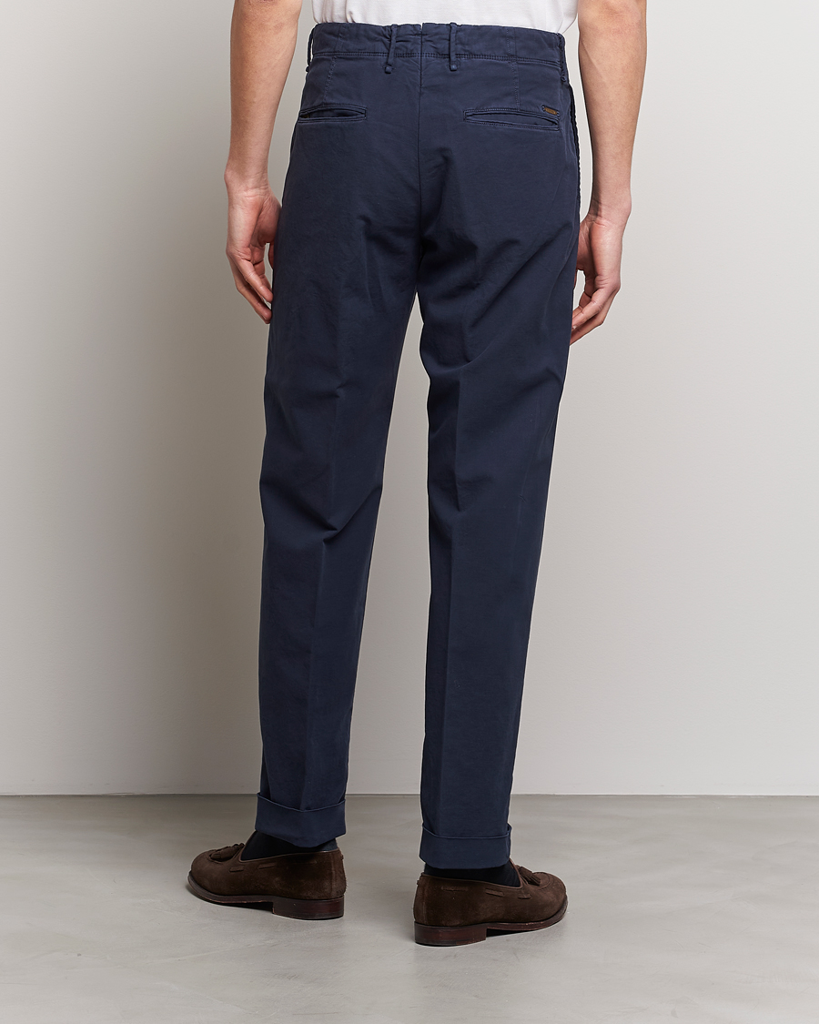 Heren | Broeken | Incotex | Regular Fit Cotton Stretch Slacks Navy