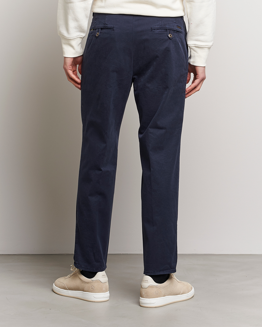 Heren | Broeken | Incotex | Tapered Fit Pleated Slacks Navy