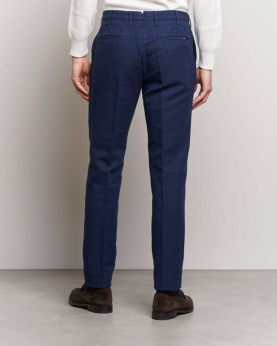 Heren | Broeken | Incotex | Slim Fit Comfort Chinos Dark Blue
