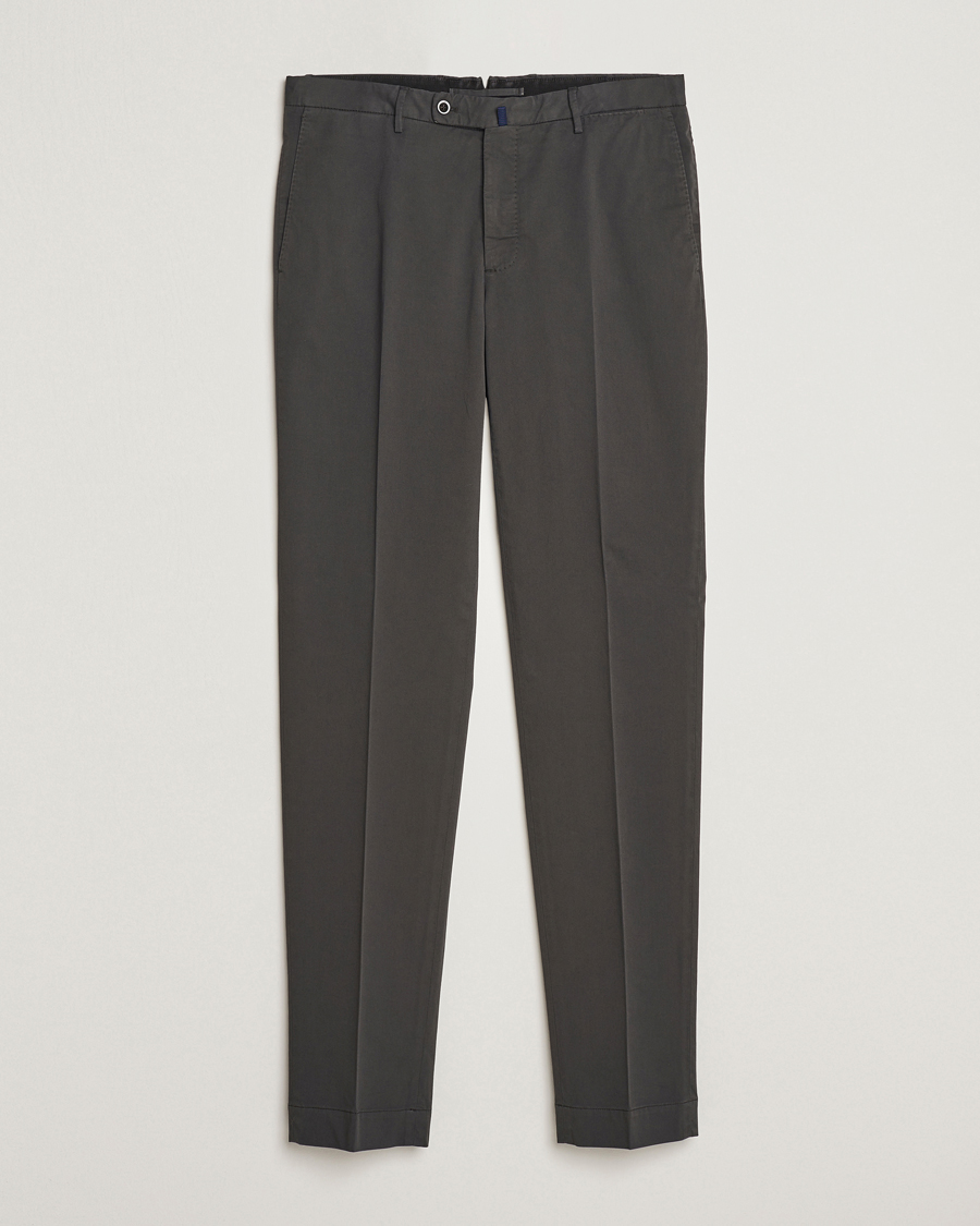 Heren | Broeken | Incotex | Regular Fit Comfort Chinos Charcoal