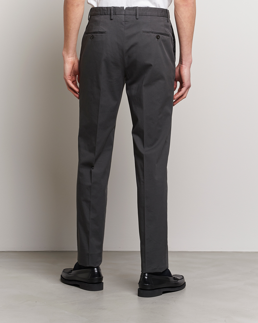 Heren | Broeken | Incotex | Regular Fit Comfort Chinos Charcoal