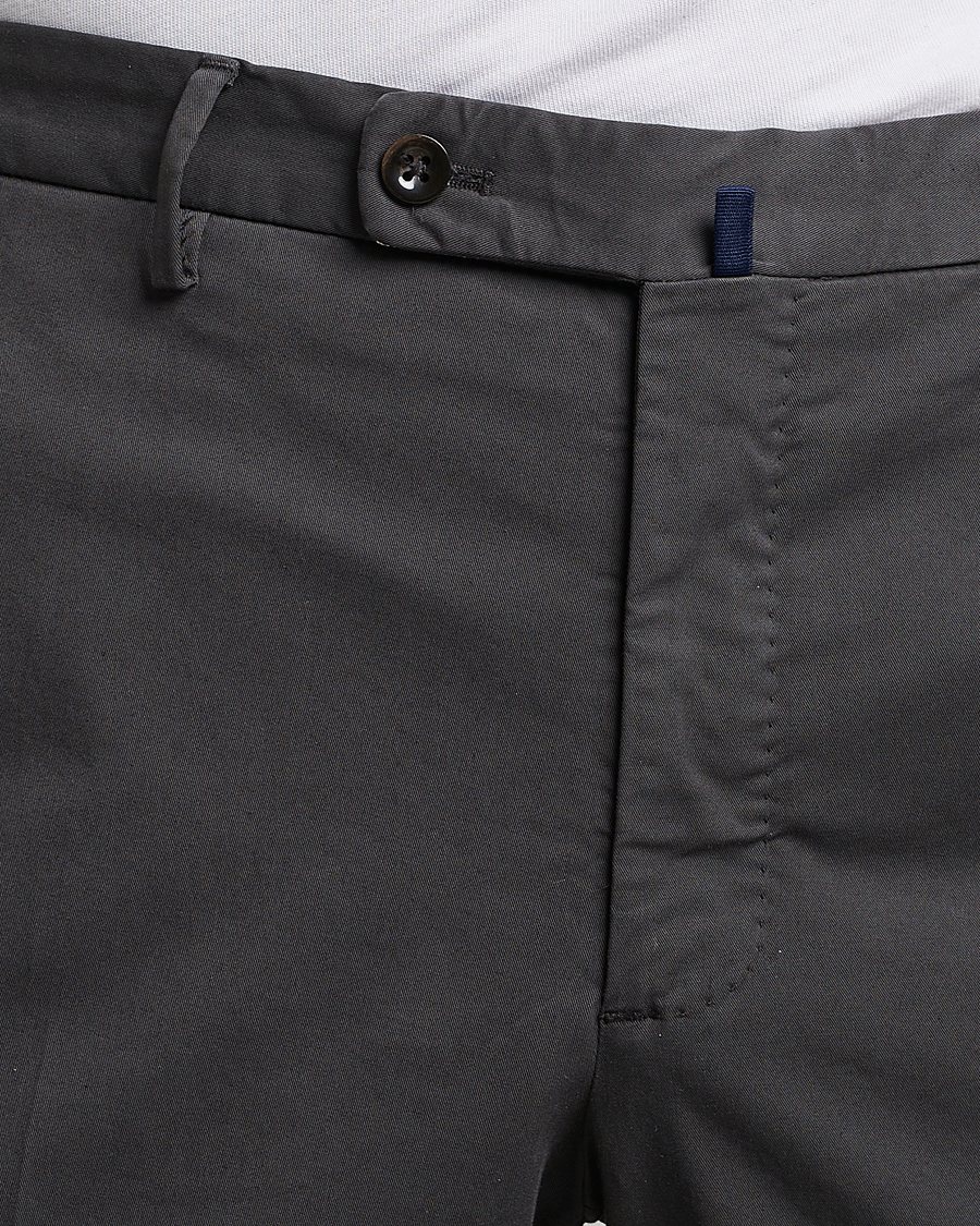 Heren | Broeken | Incotex | Regular Fit Comfort Chinos Charcoal