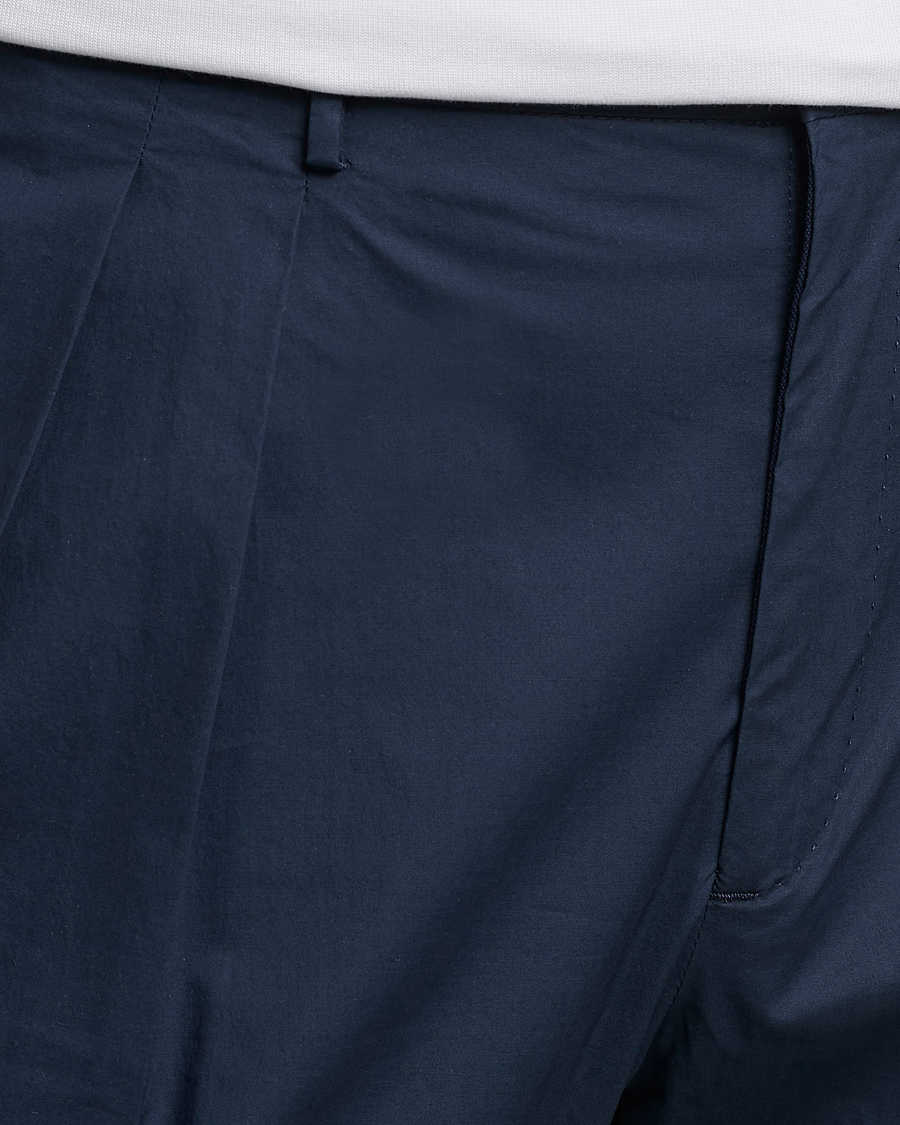 Heren | Broeken | Incotex | Carrot Fit Popelino Lightweight Cotton Trousers Navy