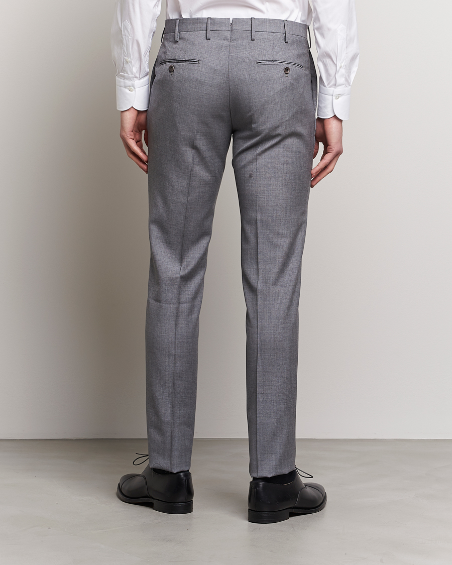 Heren | Broeken | Incotex | Slim Fit Tropical Wool Trousers Light Grey