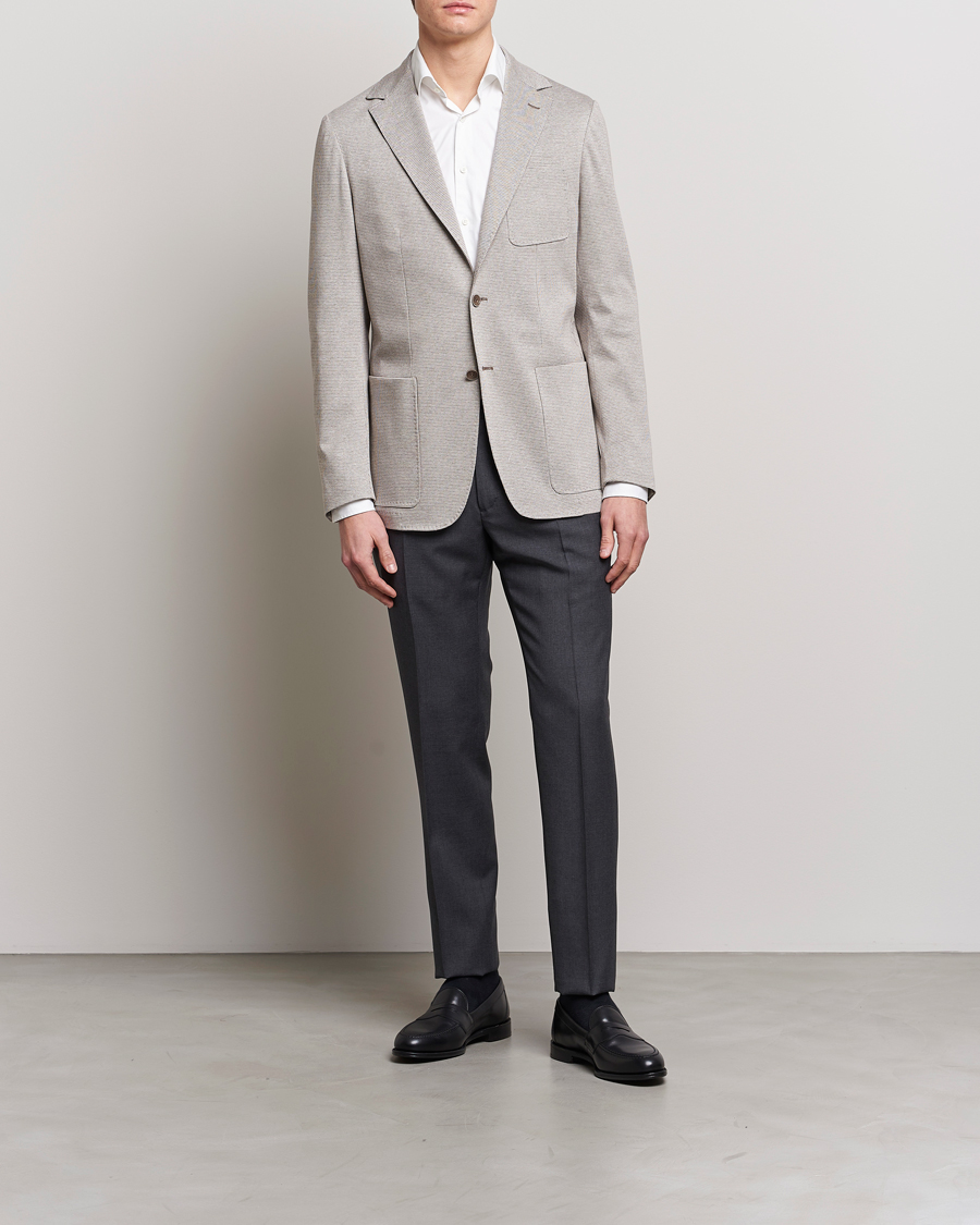 Heren | Broeken | Incotex | Slim Fit Tropical Wool Trousers Dark Grey