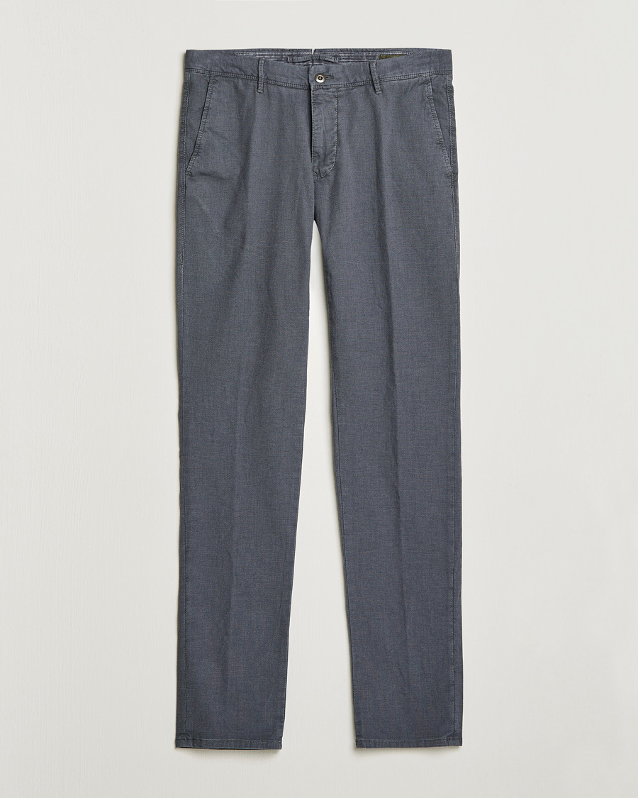 Heren | Broeken | Incotex | Slim Fit Overdyed Pattern Slacks Grey