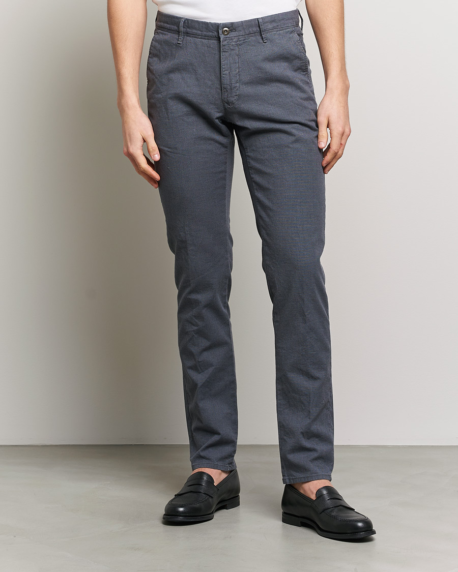 Heren | Broeken | Incotex | Slim Fit Overdyed Pattern Slacks Grey
