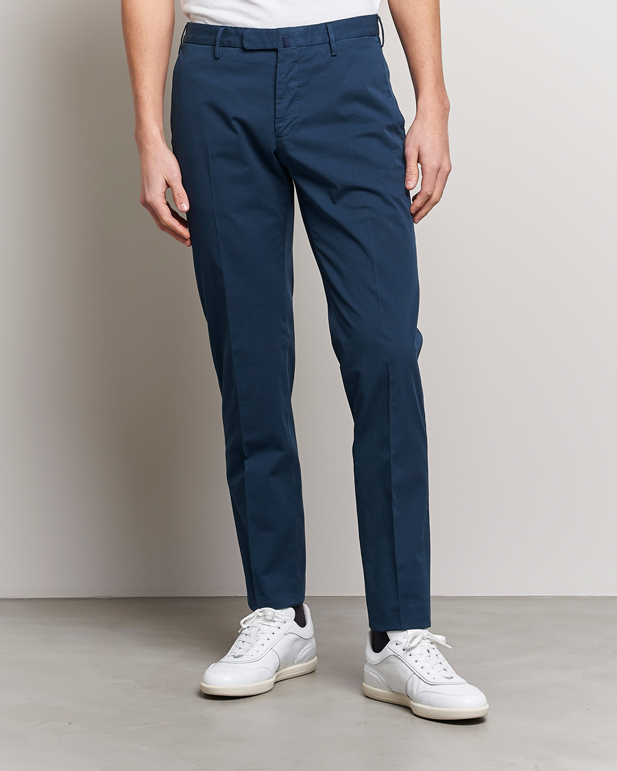Heren | Broeken | Incotex | Slim Fit Chinolino Trousers Navy