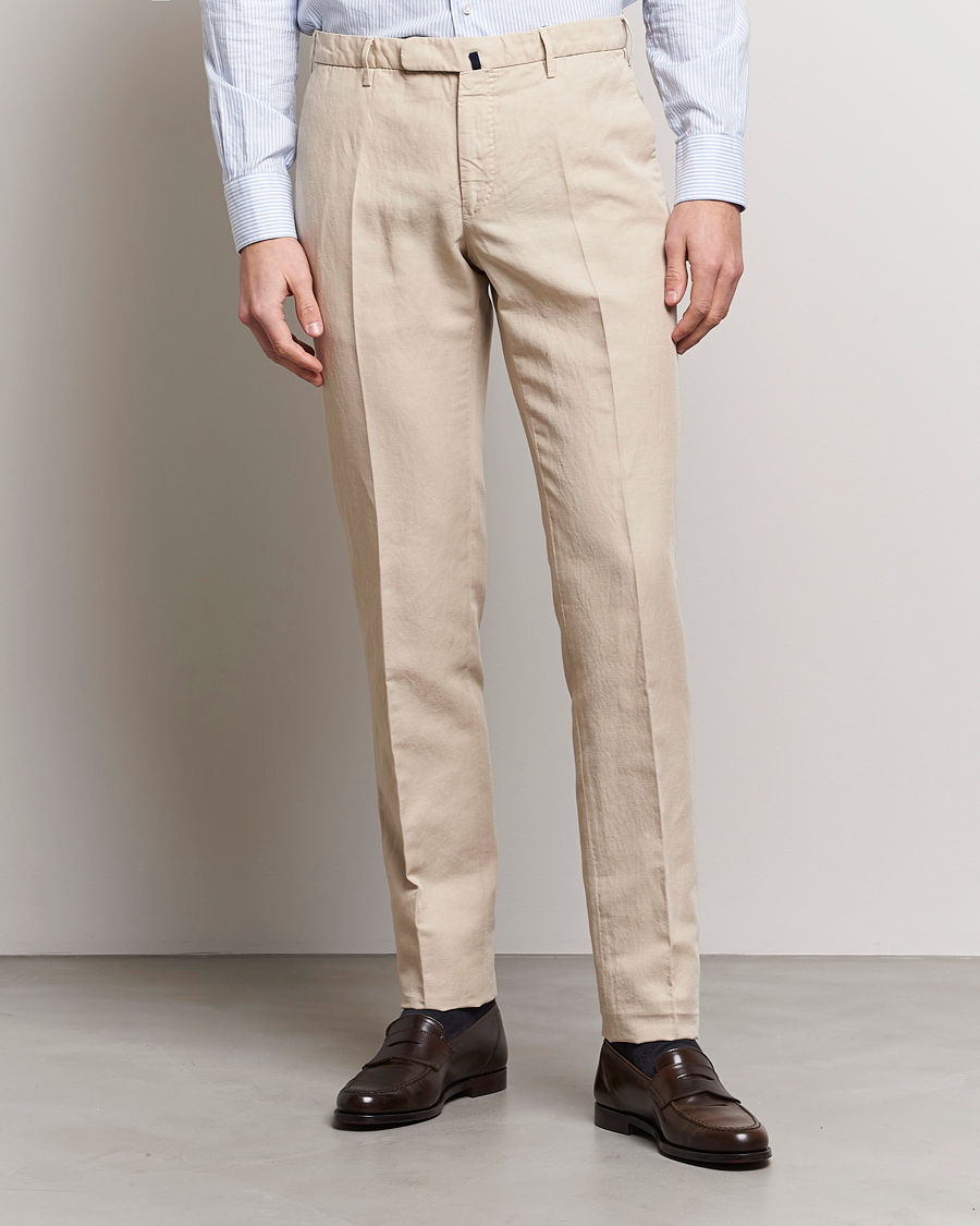 Heren | Broeken | Incotex | Slim Fit Chinolino Trousers Beige