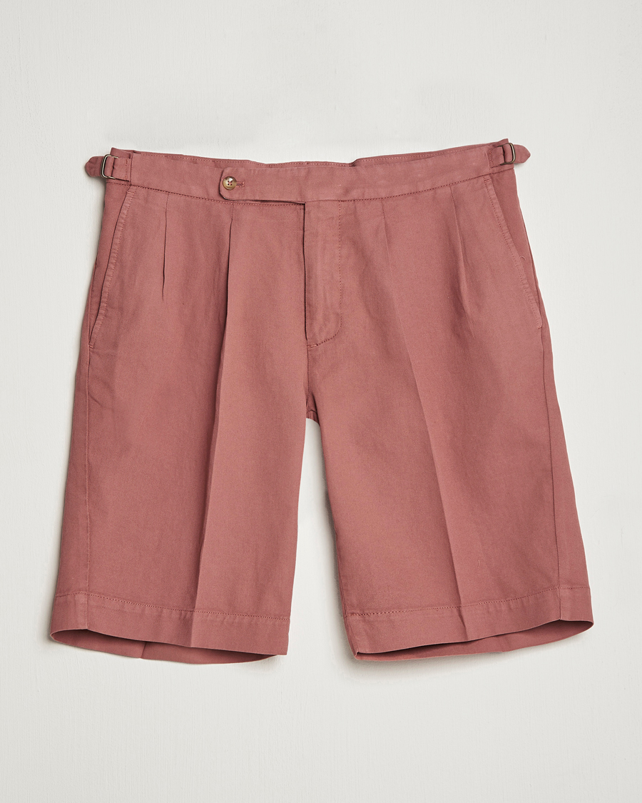 Heren | Korte broek | Incotex | Pleated Chinolino Shorts Brick