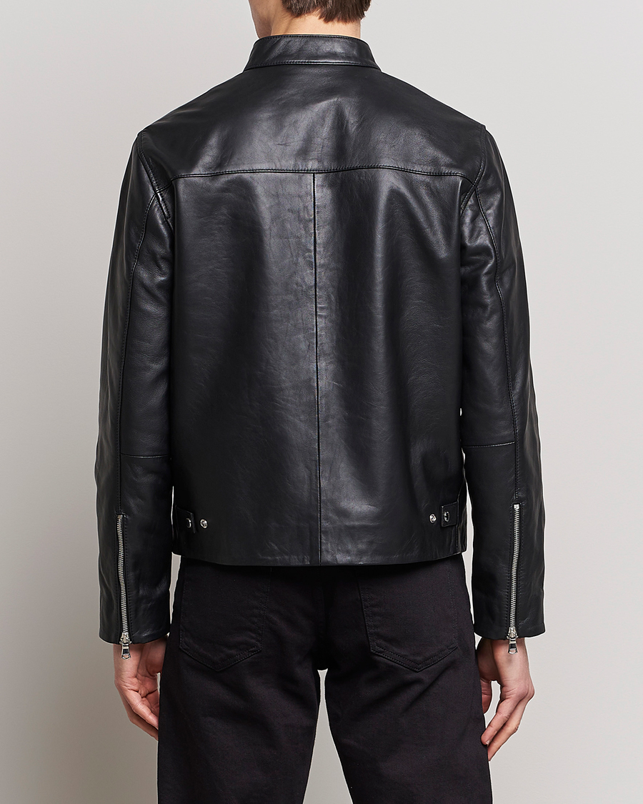 Heren | Jassen | J.Lindeberg | Boris Biker Leather Jacket Black