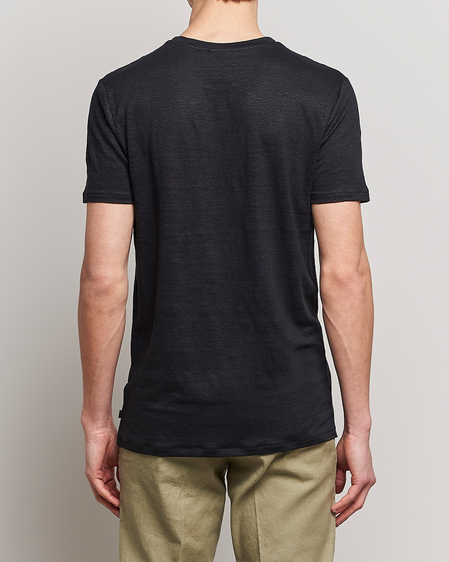 Heren | T-shirts | J.Lindeberg | Coma Linen Tee Black
