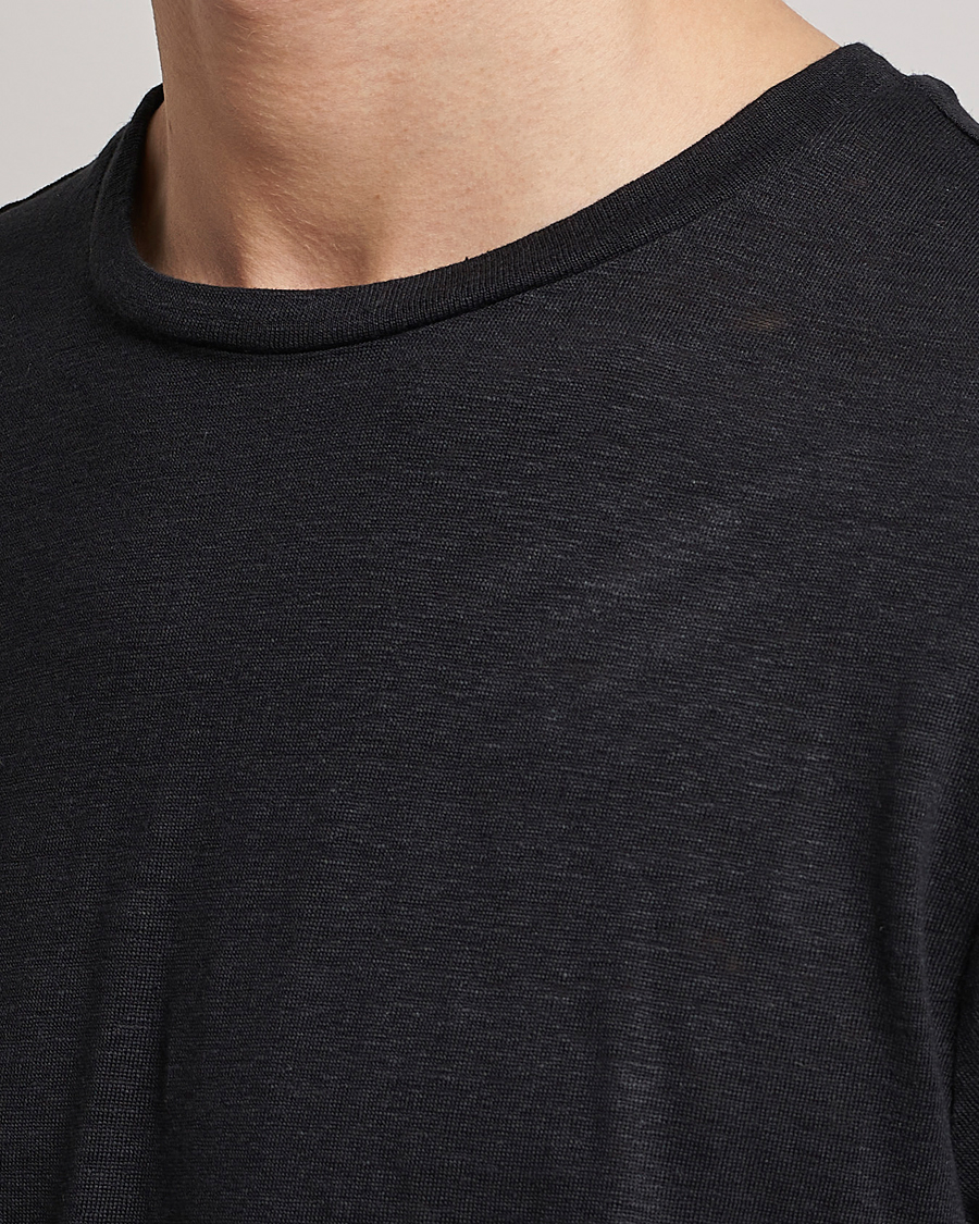 Heren | T-shirts | J.Lindeberg | Coma Linen Tee Black