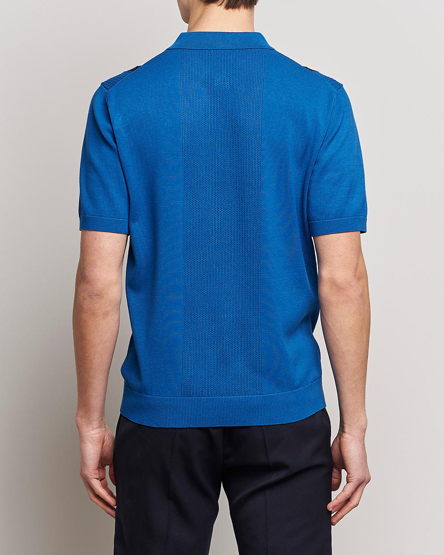 Heren | Polo's | J.Lindeberg | Rey Stripe Knitted Polo Navy