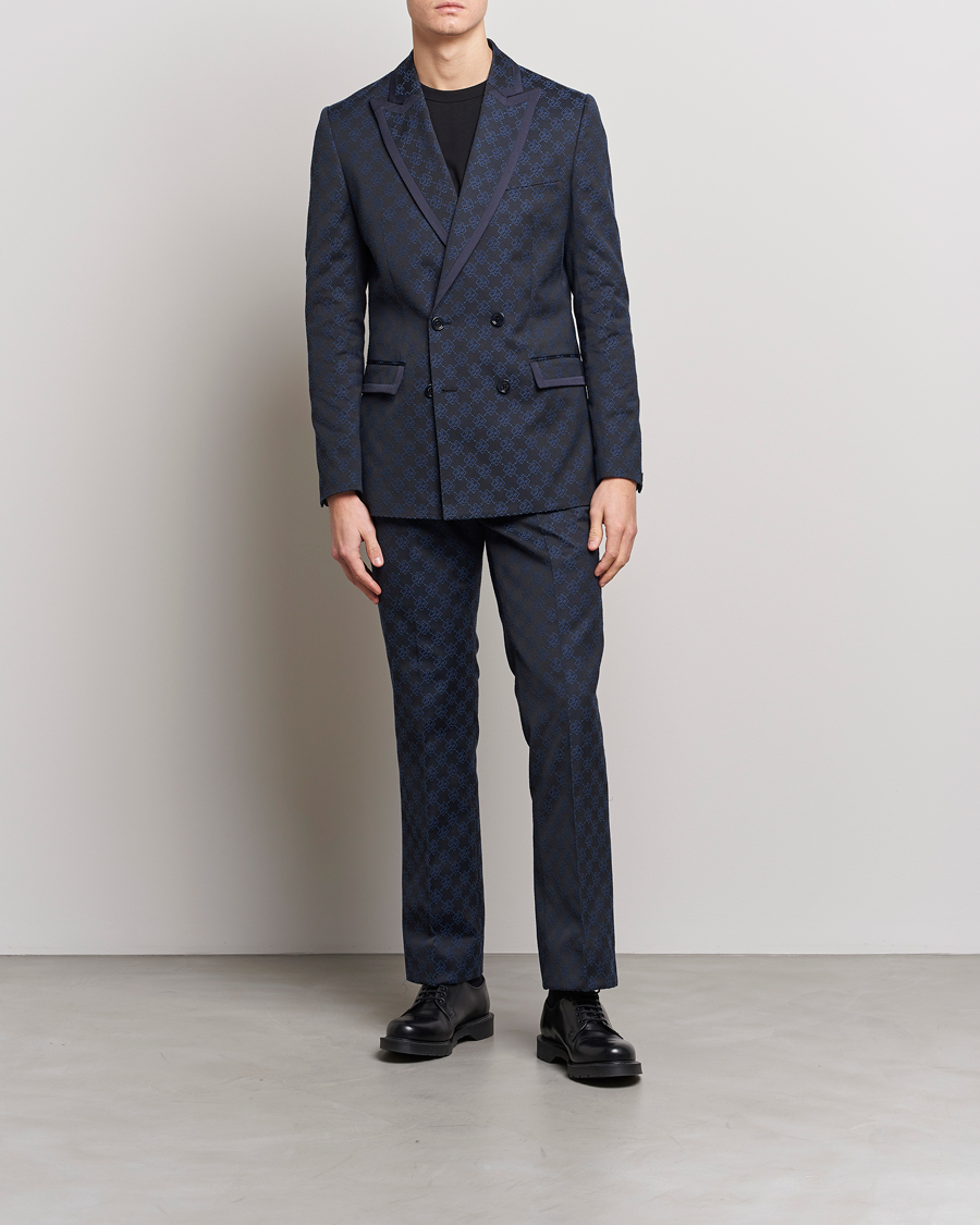Heren | Broeken | J.Lindeberg | Gomor JL Jacquard Trousers Navy