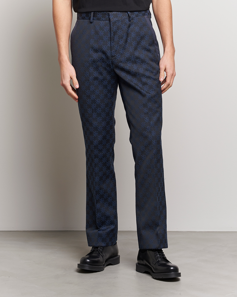 Heren | Broeken | J.Lindeberg | Gomor JL Jacquard Trousers Navy