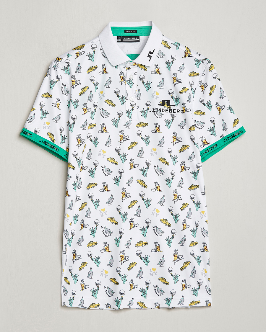 Heren | Polo's | J.Lindeberg | KV PGA Printed Jersey Polo White