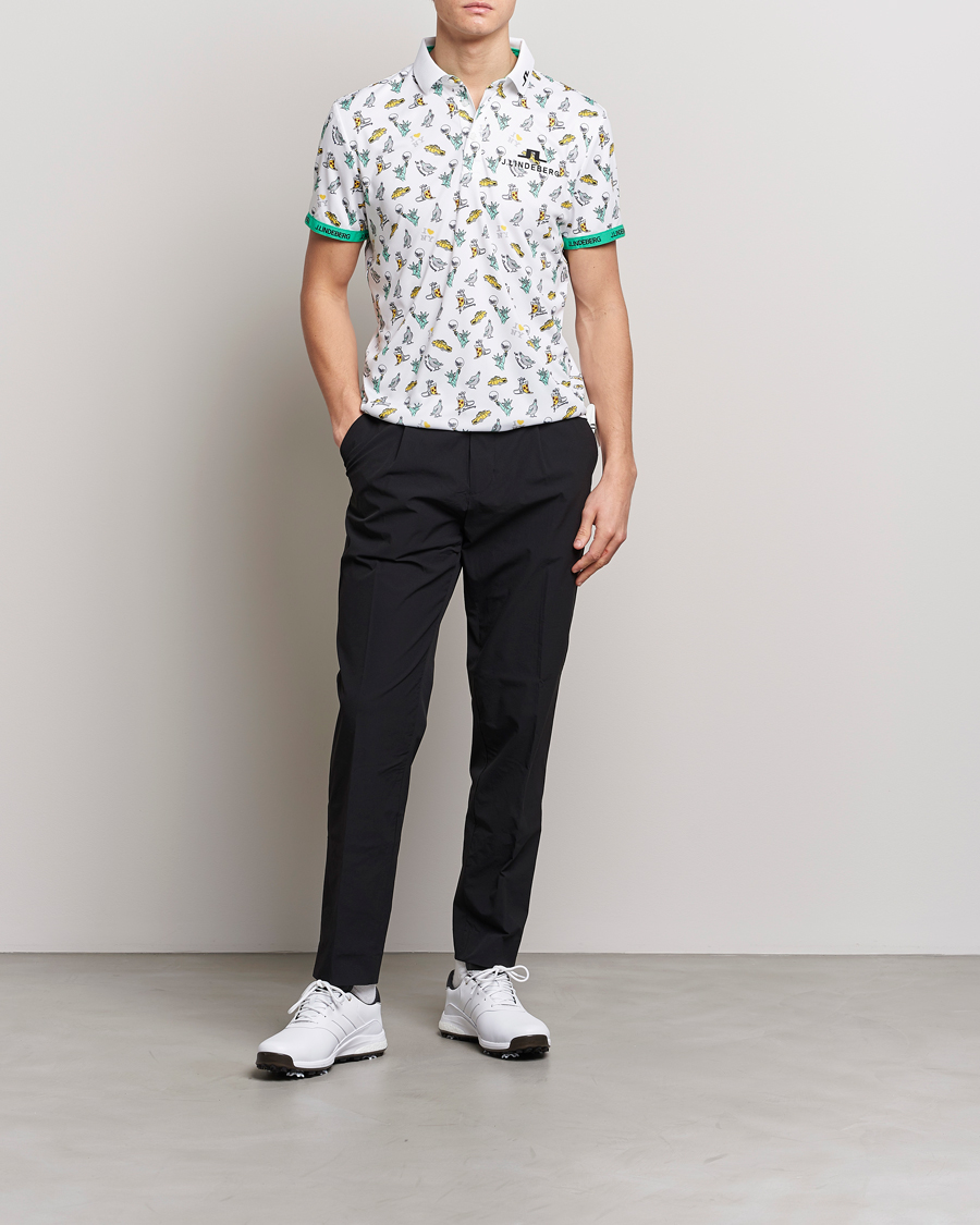 Heren | Polo's | J.Lindeberg | KV PGA Printed Jersey Polo White