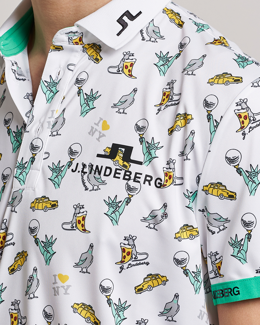 Heren | Polo's | J.Lindeberg | KV PGA Printed Jersey Polo White