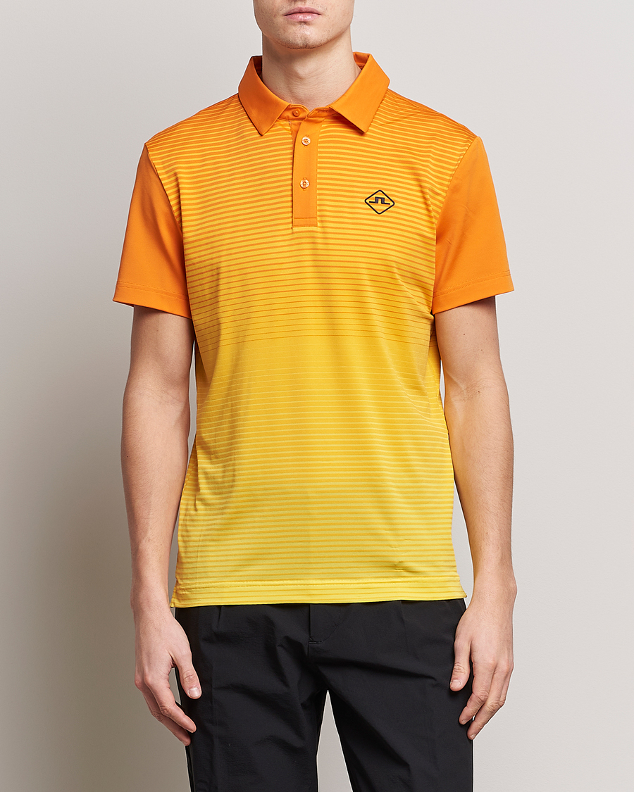 Heren | Polo's | J.Lindeberg | Lowell Faded Slim Fit Polo Russet Orange