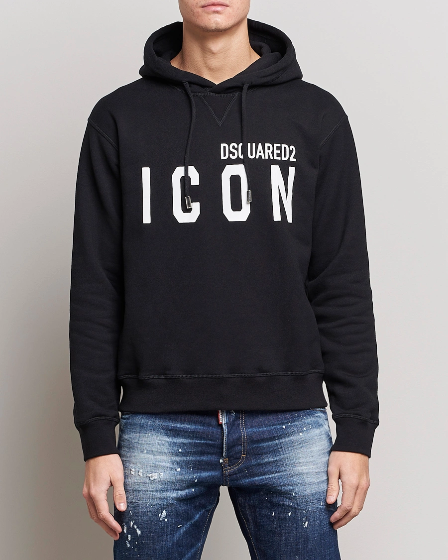 Men | Hooded Sweatshirts | Dsquared2 | Icon Logo Hoodie Black