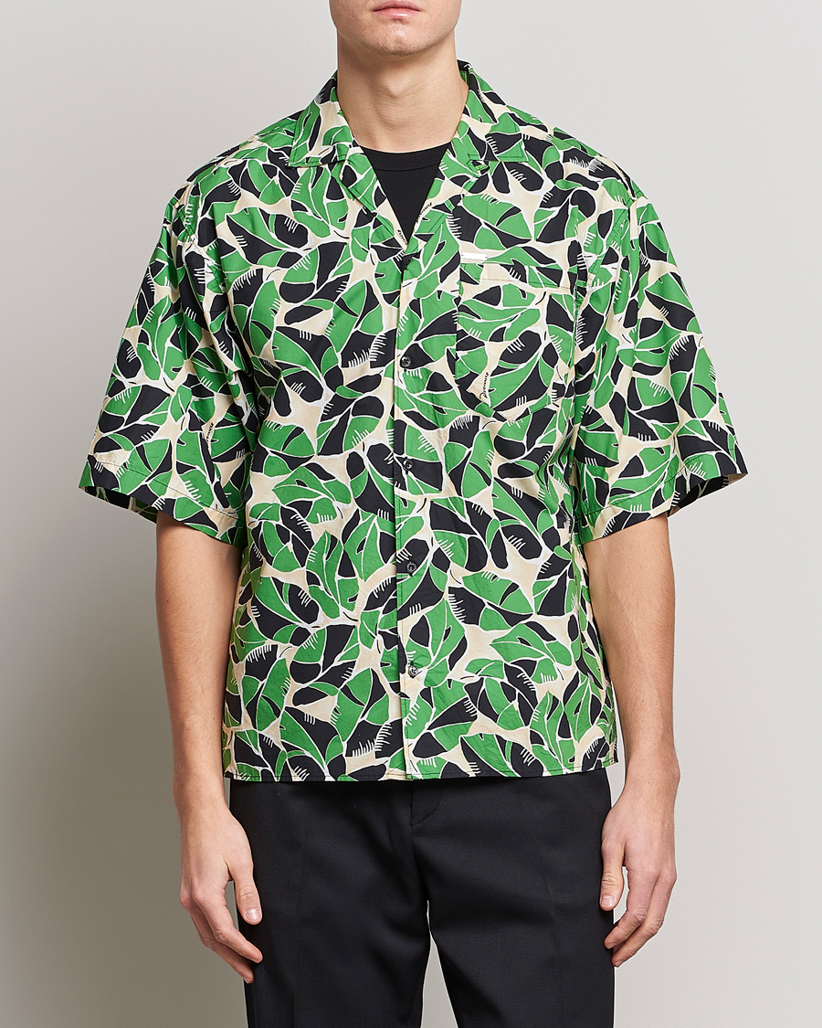 Heren | Overhemden | Dsquared2 | Printed Bowling Shirt Beige/Green