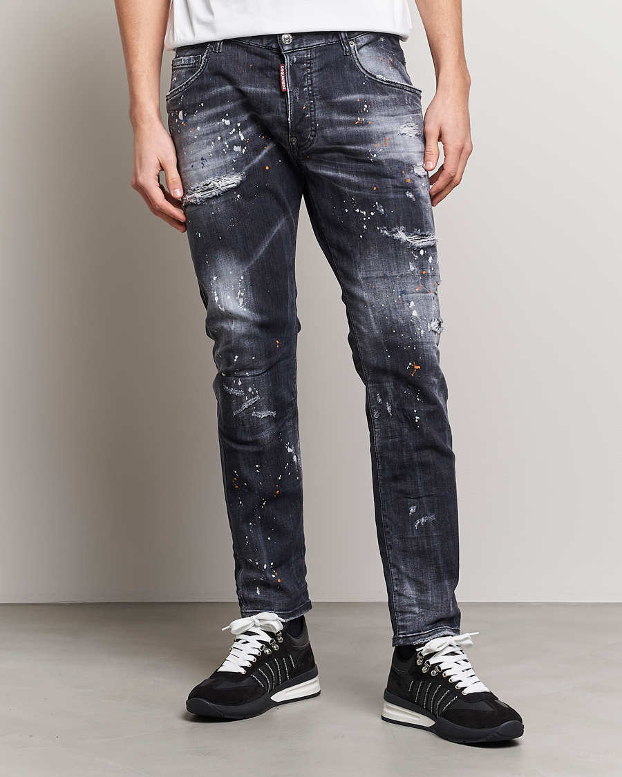 Heren | Jeans | Dsquared2 | Skater Jeans Black Wash