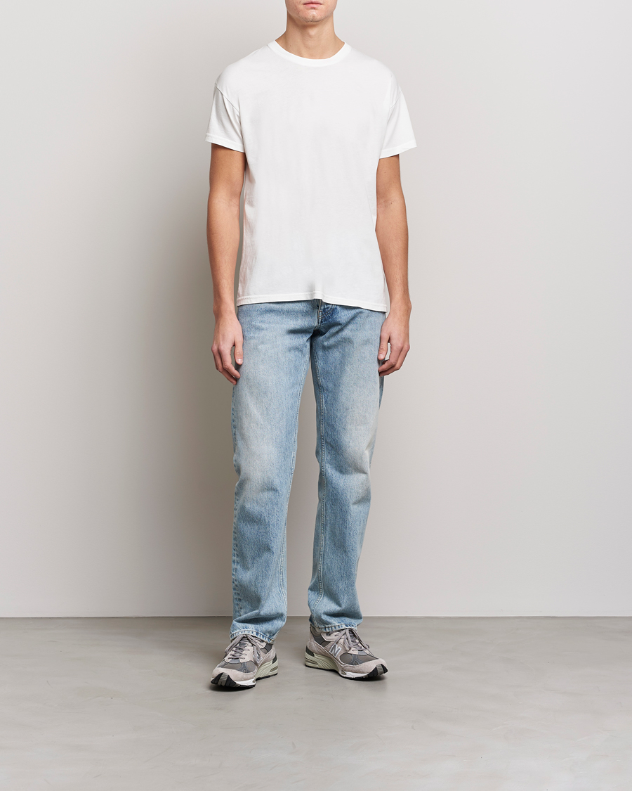Heren | T-shirts | Jeanerica | Marcel Crew Neck T-Shirt White