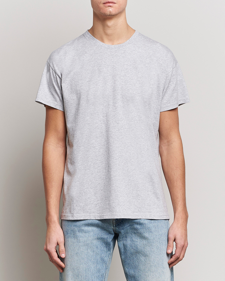 Heren | Sale | Jeanerica | Marcel Crew Neck T-Shirt Light Grey Melange