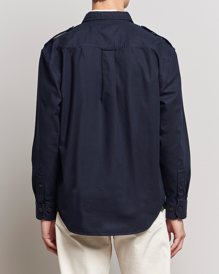 Heren | Overhemden | GANT | Solid Twill Overshirt Evening Blue