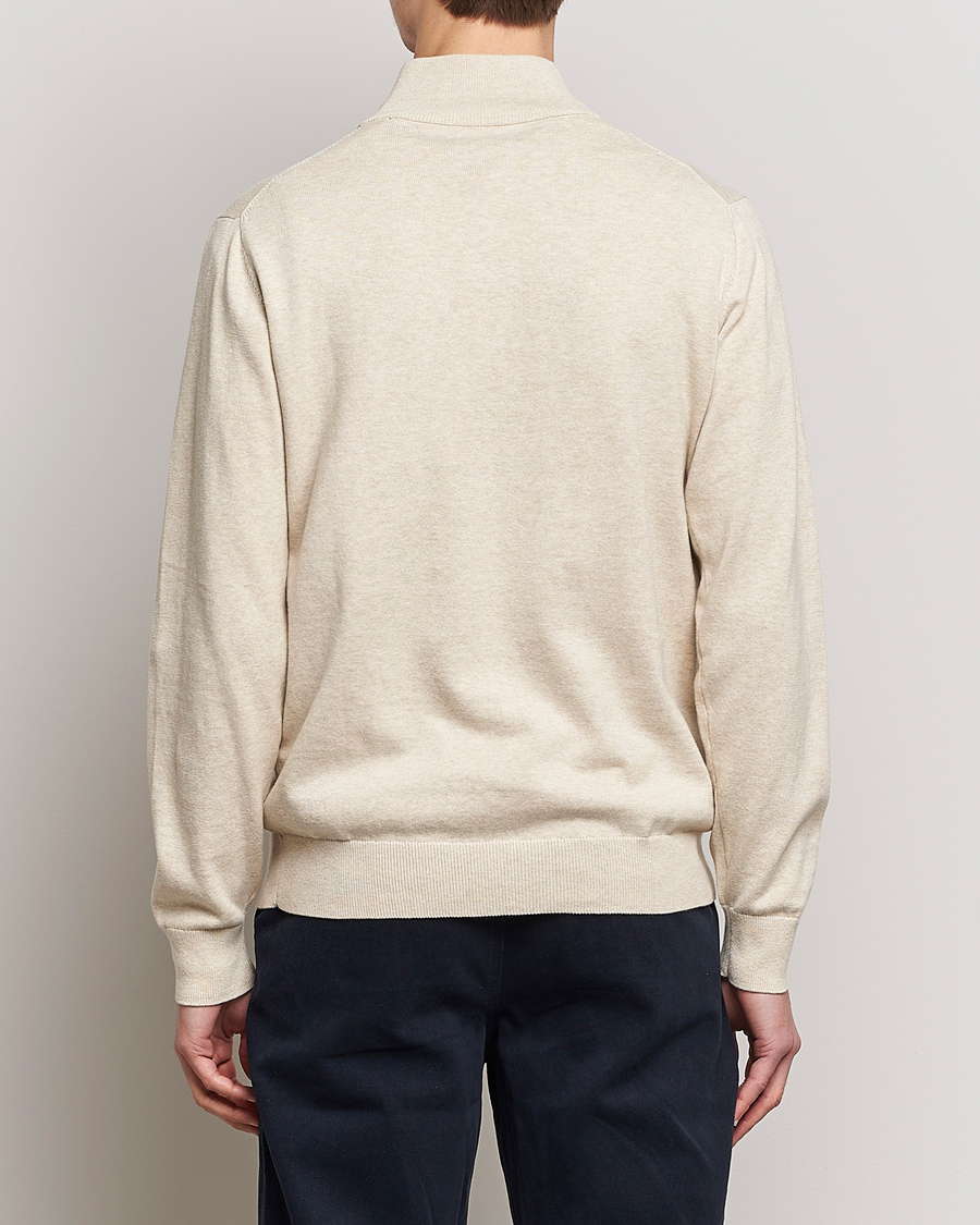 Heren | Truien | GANT | Classic Cotton Half Zip Ocra Melange