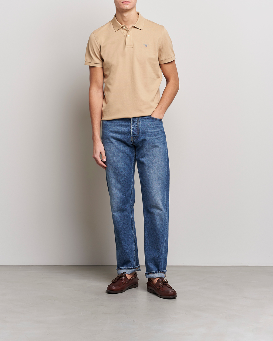Heren | Polo's | GANT | Original Pique Short Sleeve Rugger Hazelwood Beige