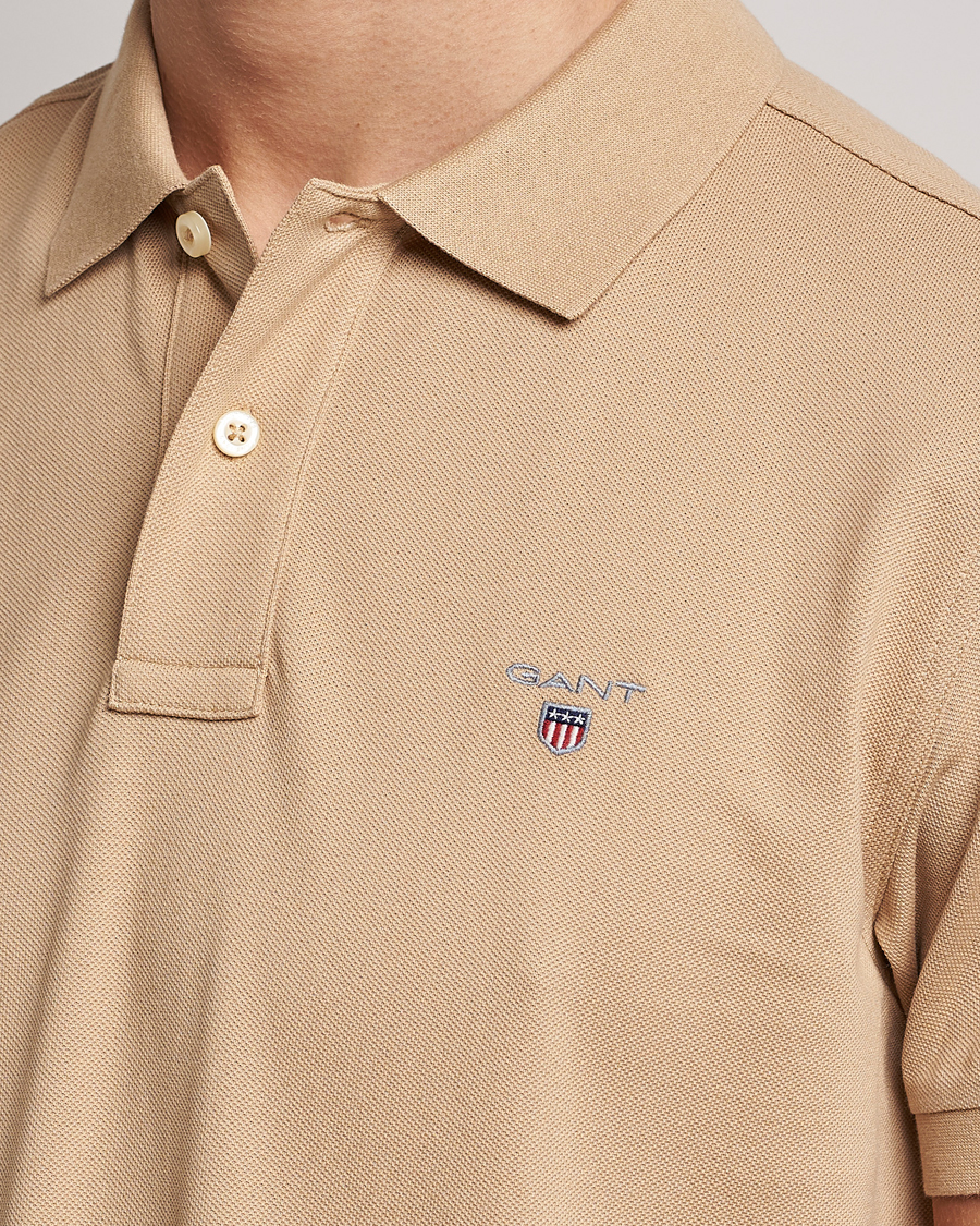 Heren | Polo's | GANT | Original Pique Short Sleeve Rugger Hazelwood Beige