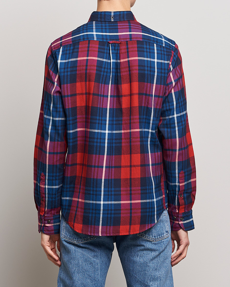 Heren | Overhemden | GANT | Regular Plaid Flannel Shirt Ruby Red