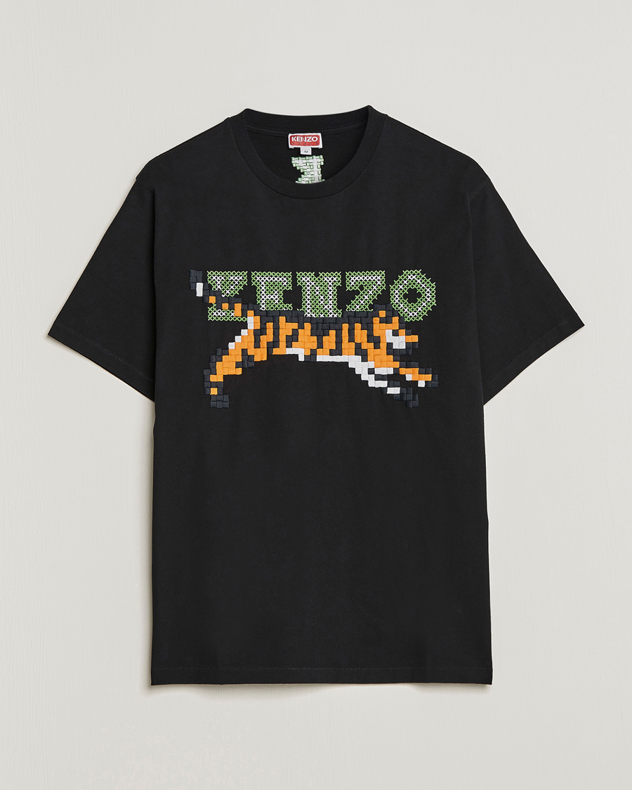 Heren | T-shirts | KENZO | Pixel Oversize T-Shirt Black