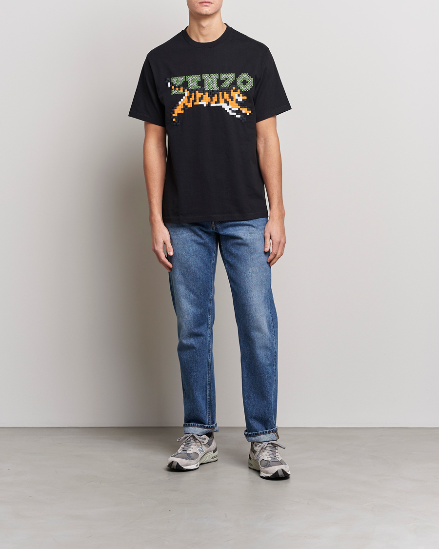 Heren | T-shirts | KENZO | Pixel Oversize T-Shirt Black