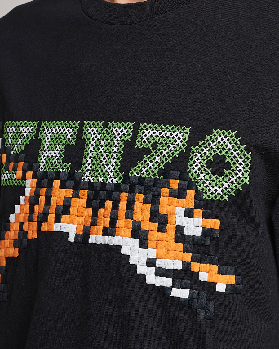 Heren | T-shirts | KENZO | Pixel Oversize T-Shirt Black