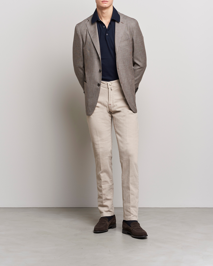 Heren | Blazers | Kiton | Wool Houndstooth Blazer Beige