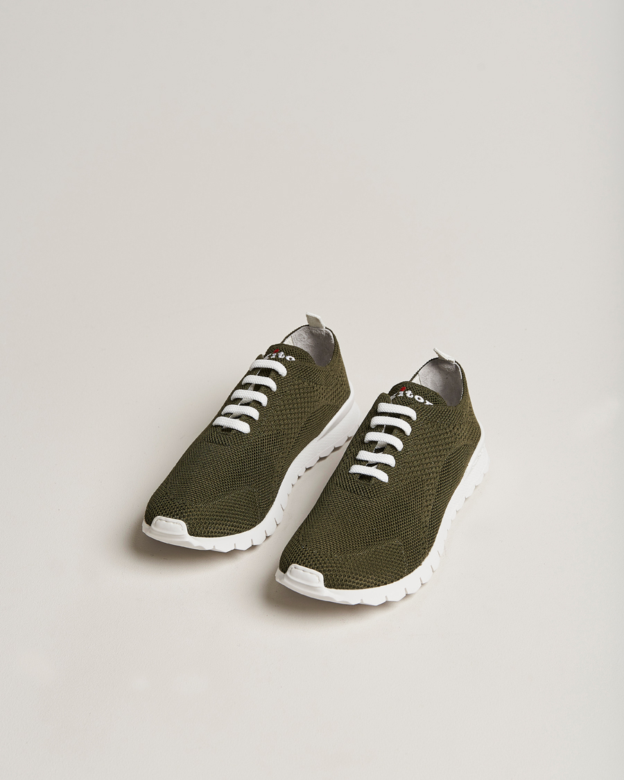 Heren | Kiton Mesh Running Sneakers Dark Olive | Kiton | Mesh Running Sneakers Dark Olive
