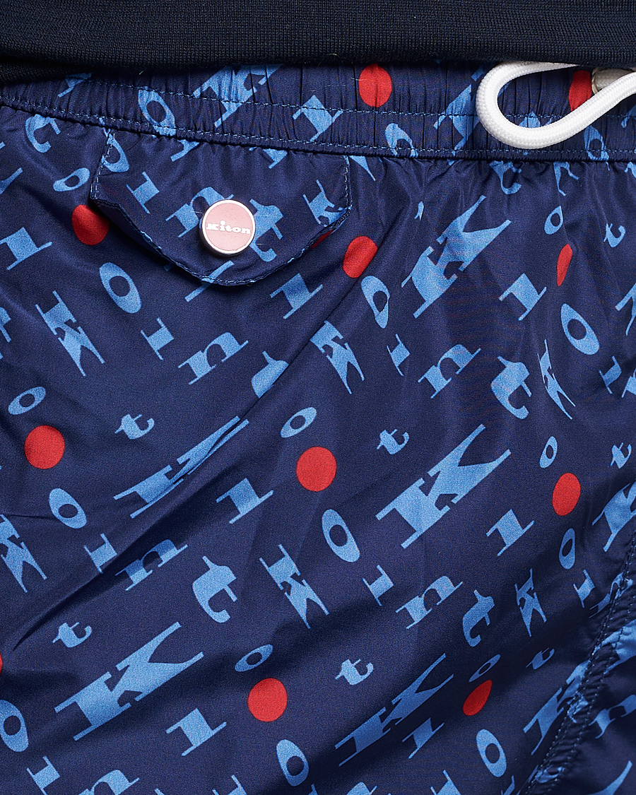 Heren | Zwembroek | Kiton | Printed Swim Trunks Navy