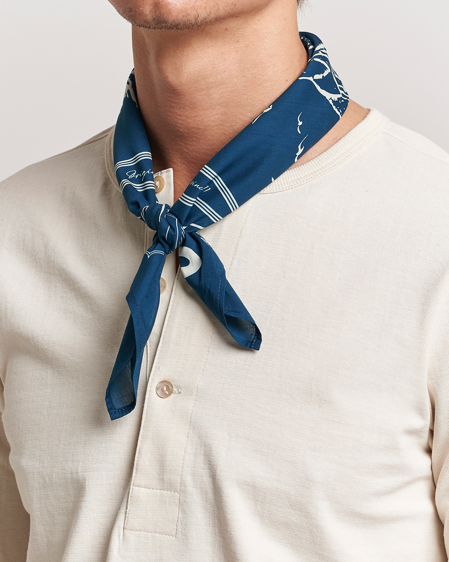 Heren | Sjaals | Merz b. Schwanen | Merz b. SchwanenCotton BandanaInk Blue