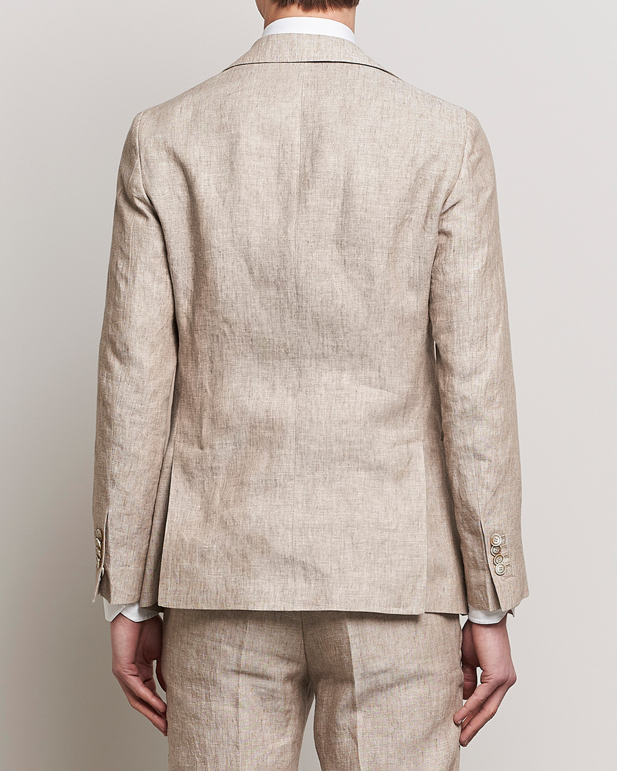 Heren | Blazers | Morris Heritage | Mike Patch Pocket Linen Suit Blazer Beige