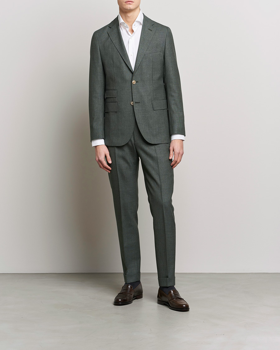Heren | Broeken | Morris Heritage | Jack Tropical Suit Trousers Green