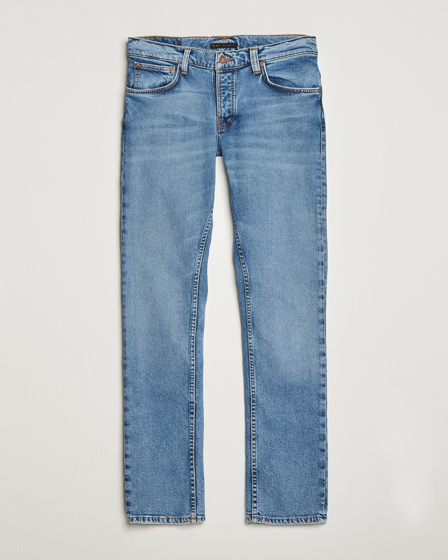 Heren | Jeans | Nudie Jeans | Grim Tim Jeans Worn Pale Blue
