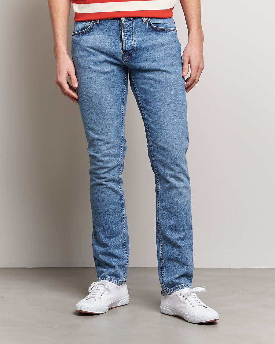 Heren | Jeans | Nudie Jeans | Grim Tim Jeans Worn Pale Blue
