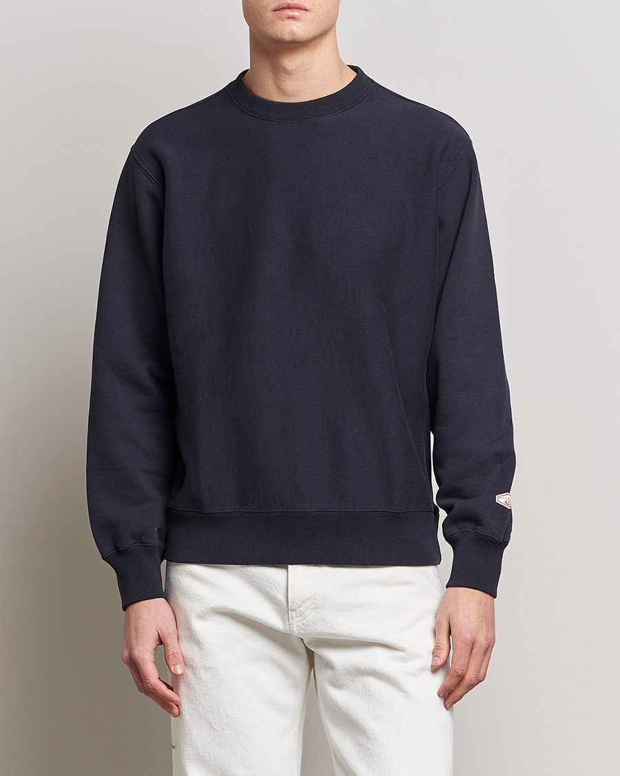 Heren | Sweatshirts | Nudie Jeans | Hasse Crew Neck Sweatshirt Navy