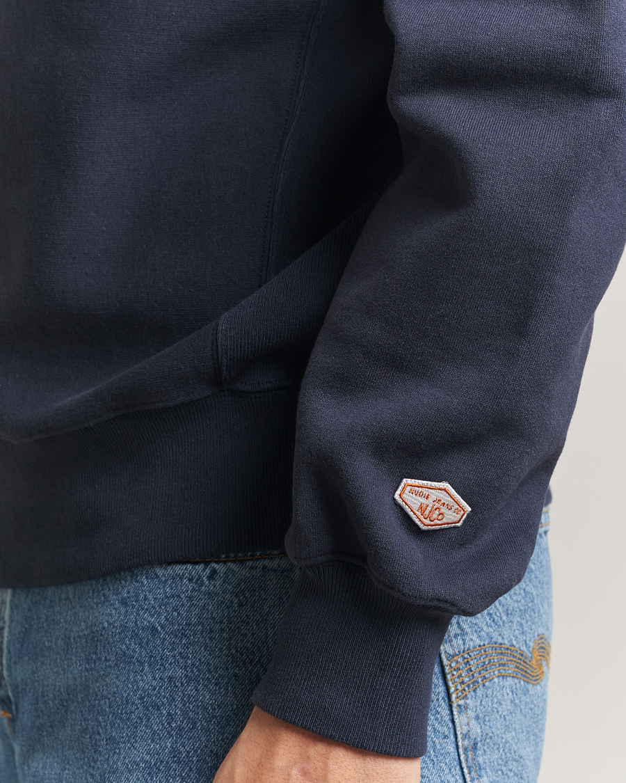 Heren | Truien | Nudie Jeans | Hasse Crew Neck Sweatshirt Navy